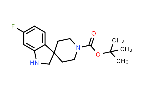 CAS No. 858351-40-3, tert-Butyl 6-fluorospiro[indoline-3,4'-piperidine]-1'-carboxylate