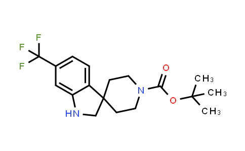 CAS No. 858351-42-5, tert-Butyl 6-trifluoromethylspiro[indoline-3,4'-piperidine]-1'-carboxylate