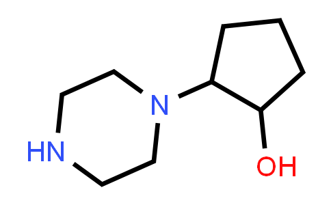 CAS No. 858851-39-5, 2-(Piperazin-1-yl)cyclopentan-1-ol