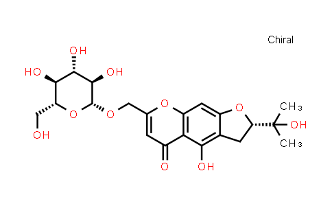CAS No. 85889-15-2, 5H-Furo[3,2-g][1]benzopyran-5-one, 7-[(β-D-glucopyranosyloxy)methyl]-2,3-dihydro-4-hydroxy-2-(1-hydroxy-1-methylethyl)-, (S)-