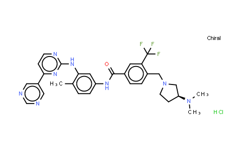 CAS No. 859212-17-2, N-[3-([4,5'-bipyrimidin]-2-ylamino)-4-methylphenyl]-4-[[(3S)-3-(dimethylamino)-1-pyrrolidinyl]methyl]-3-(trifluoromethyl)-benzamide, (HCl salt)