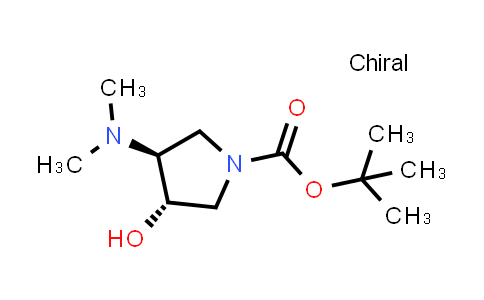 CAS No. 859213-33-5, tert-Butyl (3S,4S)-3-(dimethylamino)-4-hydroxypyrrolidine-1-carboxylate