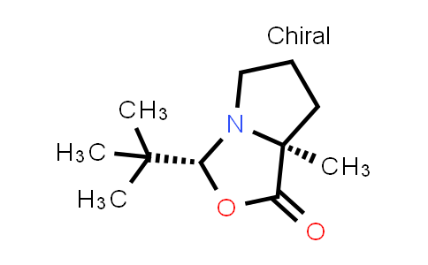 CAS No. 86046-11-9, 1H,3H-Pyrrolo[1,2-c]oxazol-1-one, 3-(1,1-dimethylethyl)tetrahydro-7a-methyl-, (3R,7aS)-