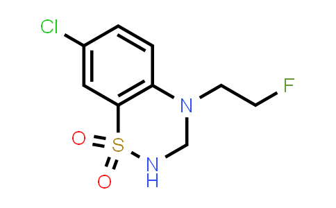 CAS No. 860638-96-6, 2H-1,2,4-Benzothiadiazine, 7-chloro-4-(2-fluoroethyl)-3,4-dihydro-, 1,1-dioxide