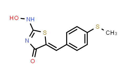 CAS No. 860648-64-2, 2-(Hydroxyamino)-5-(4-(methylthio)benzylidene)thiazol-4(5H)-one