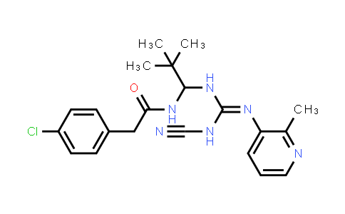 CAS No. 861392-99-6, Benzeneacetamide, 4-chloro-N-[1-[[(cyanoamino)[(2-methyl-3-pyridinyl)imino]methyl]amino]-2,2-dimethylpropyl]-