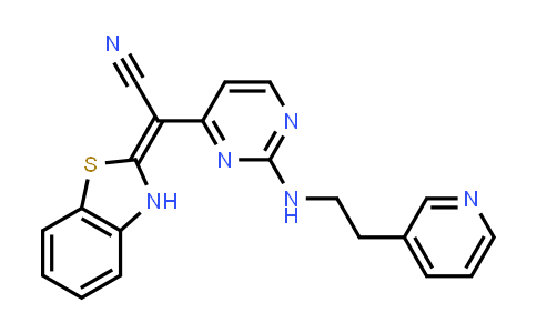CAS No. 861411-83-8, 4-Pyrimidineacetonitrile, α-2(3H)-benzothiazolylidene-2-[[2-(3-pyridinyl)ethyl]amino]-, (αZ)-