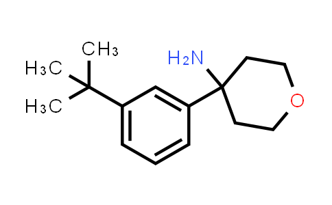CAS No. 861857-61-6, 2H-Pyran-4-amine, 4-[3-(1,1-dimethylethyl)phenyl]tetrahydro-