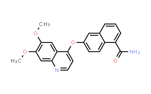 CAS No. 861879-07-4, 1-Naphthalenecarboxamide, 6-[(6,7-dimethoxy-4-quinolinyl)oxy]-