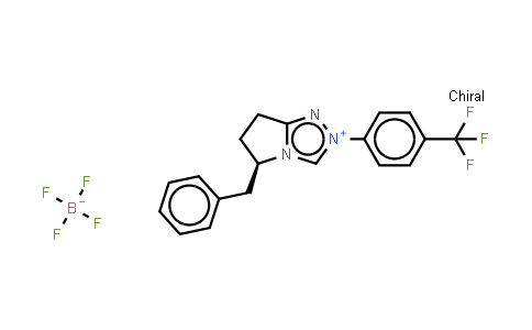 CAS No. 862095-77-0, (R)-Benzyl-2-[4-(trifluoromethyl)phenyl]-6,7-dihydro-5H-pyrrolo[2,1-c][1,2,4]triazolium tetrafluoroborate