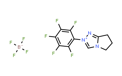 CAS No. 862095-91-8, 2-(Perfluorophenyl)-6,7-dihydro-5H-pyrrolo[2,1-c][1,2,4]triazol-2-ium tetrafluoroborate