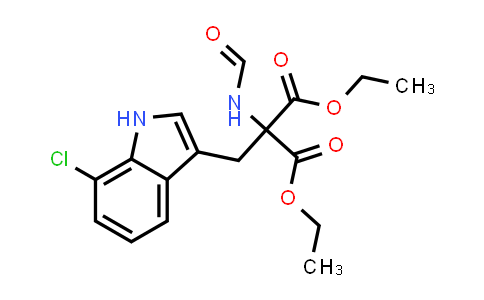CAS No. 862377-52-4, Propanedioic acid, 2-[(7-chloro-1H-indol-3-yl)methyl]-2-(formylamino)-, 1,3-diethyl ester