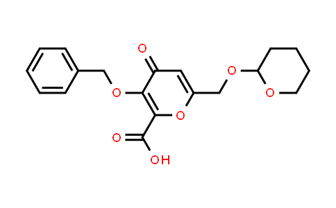 CAS No. 862667-62-7, 3-(benzyloxy)-4-oxo-6-(((tetrahydro-2H-pyran-2-yl)oxy)methyl)-4H-pyran-2-carboxylic acid