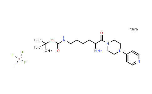 CAS No. 862805-22-9, tert-Butyl (S)-(5-amino-6-oxo-6-(4-(pyridin-4-yl)piperazin-1-yl)hexyl)carbamate, tetrafluoroborate salt