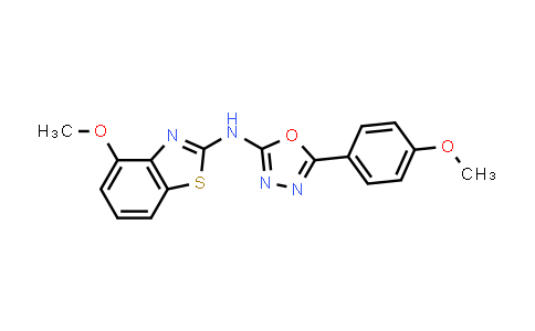 CAS No. 862974-25-2, N-(4-Methoxybenzo[d]thiazol-2-yl)-5-(4-methoxyphenyl)-1,3,4-oxadiazol-2-amine