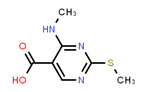 CAS No. 863028-98-2, 4-(Methylamino)-2-(methylthio)-5-pyrimidinecarboxylic acid
