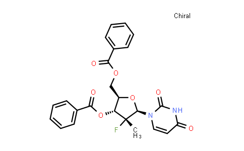 CAS No. 863329-65-1, ((2R,3R,4R,5R)-3-(benzoyloxy)-5-(2,4-dioxo-3,4-dihydropyrimidin-1(2H)-yl)-4-fluoro-4-methyltetrahydrofuran-2-yl)methyl benzoate