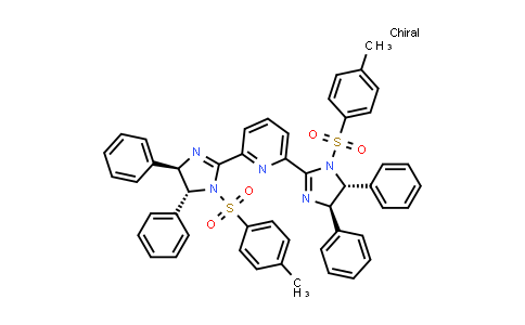 CAS No. 863491-57-0, 2,6-Bis[(4R,5R)-4,5-dihydro-1-[(4-methylphenyl)sulfonyl]-4,5-diphenyl-1H-imidazol-2-yl]pyridine