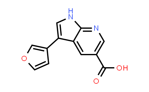 CAS No. 864681-22-1, 1H-Pyrrolo[2,3-b]pyridine-5-carboxylic acid, 3-(3-furanyl)-