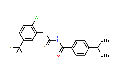 CAS No. 864716-85-8, Benzamide, N-[[[2-chloro-5-(trifluoromethyl)phenyl]amino]thioxomethyl]-4-(1-methylethyl)-