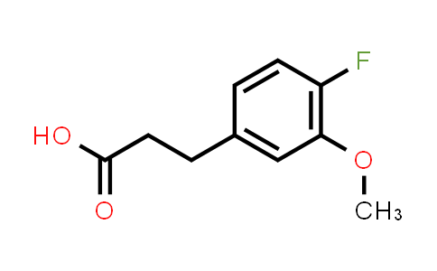 CAS No. 864960-96-3, 3-(4-Fluoro-3-methoxyphenyl)propanoic acid