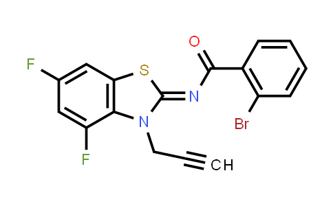 CAS No. 865248-67-5, 2-Bromo-N-(4,6-difluoro-3-(prop-2-yn-1-yl)benzo[d]thiazol-2(3H)-ylidene)benzamide