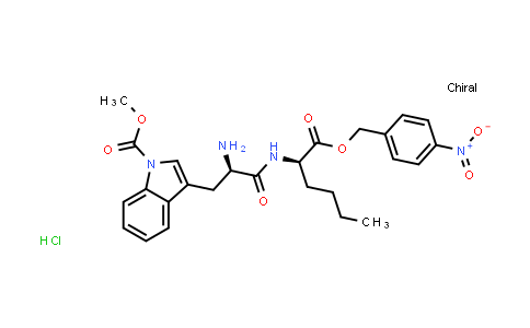 MC575677 | 865488-40-0 | Methyl 3-((R)-2-amino-3-(((R)-1-((4-nitrobenzyl)oxy)-1-oxohexan-2-yl)amino)-3-oxopropyl)-1H-indole-1-carboxylate hydrochloride