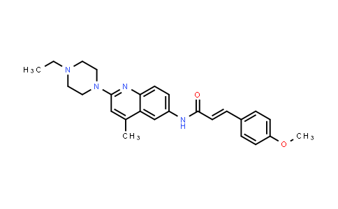 CAS No. 865536-08-9, (E)-N-(2-(4-Ethylpiperazin-1-yl)-4-methylquinolin-6-yl)-3-(4-methoxyphenyl)acrylamide