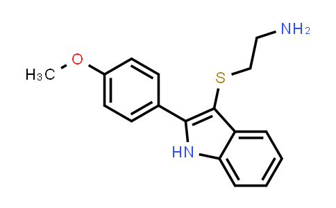 CAS No. 865546-50-5, 2-((2-(4-Methoxyphenyl)-1H-indol-3-yl)thio)ethan-1-amine