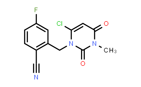 CAS No. 865759-24-6, 2-((6-Chloro-3-methyl-2,4-dioxo-3,4-dihydropyrimidin-1(2H)-yl)methyl)-4-fluorobenzonitrile