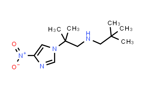 CAS No. 865774-15-8, 2,2-Dimethyl-N-(2-methyl-2-(4-nitro-1H-imidazol-1-yl)propyl)propan-1-amine