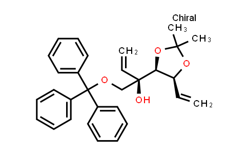 CAS No. 865838-12-6, (R)-2-((4S,5S)-2,2-dimethyl-5-vinyl-1,3-dioxolan-4-yl)-1-(trityloxy)but-3-en-2-ol