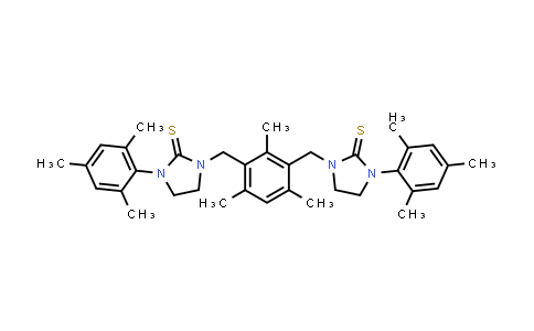 CAS No. 865856-65-1, 3,3'-((2,4,6-Trimethyl-1,3-phenylene)bis(methylene))bis(1-mesitylimidazolidine-2-thione)