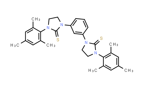 CAS No. 865856-67-3, 3,3'-(1,3-Phenylene)bis(1-mesitylimidazolidine-2-thione)