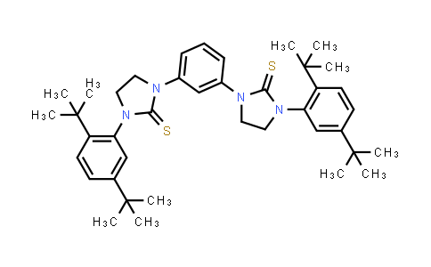 CAS No. 865856-68-4, 3,3'-(1,3-Phenylene)bis(1-(2,5-di-tert-butylphenyl)imidazolidine-2-thione)