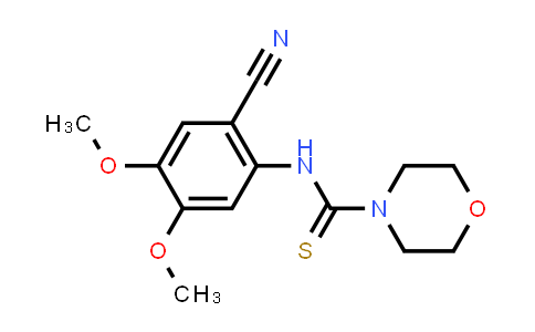 CAS No. 866039-71-6, 4-Morpholinecarbothioamide, N-(2-cyano-4,5-dimethoxyphenyl)-
