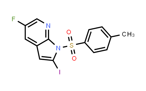 CAS No. 866318-98-1, 1H-Pyrrolo[2,3-b]pyridine, 5-fluoro-2-iodo-1-[(4-methylphenyl)sulfonyl]-