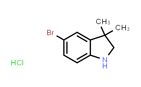 CAS No. 866364-71-8, 5-Bromo-3,3-dimethyl-2,3-dihydro-1h-indole hydrochloride