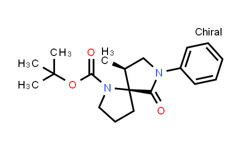 CAS No. 866456-29-3, 1,7-Diazaspiro[4.4]nonane-1-carboxylic acid, 9-methyl-6-oxo-7-phenyl-, 1,1-dimethylethyl ester, (5S,9S)-