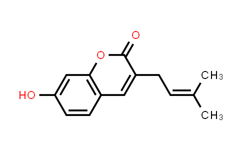 CAS No. 86654-26-4, 2H-1-Benzopyran-2-one, 7-hydroxy-3-(3-methyl-2-butenyl)-