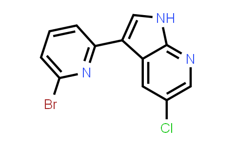 CAS No. 866543-06-8, 1H-Pyrrolo[2,3-b]pyridine, 3-(6-bromo-2-pyridinyl)-5-chloro-