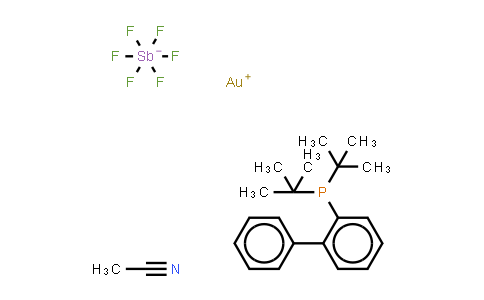 CAS No. 866641-66-9, (Acetonitrile)[(2-biphenyl)di-tert-butylphosphine]gold(I) hexafluoroantimonate