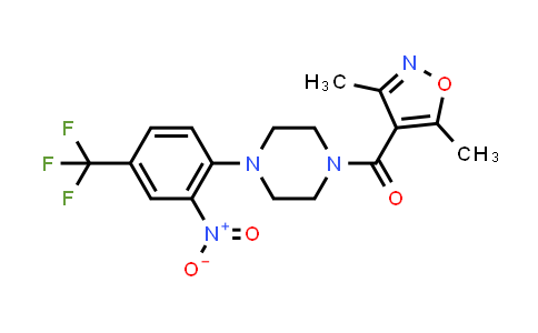CAS No. 866789-39-1, Methanone, (3,5-dimethyl-4-isoxazolyl)[4-[2-nitro-4-(trifluoromethyl)phenyl]-1-piperazinyl]-