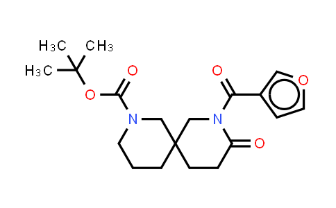 CAS No. 867009-69-6, 2,8-Diazaspiro[4.5]decane-8-carboxylic acid,2-(3-furanylcarbonyl)-3-oxo-,1,1-dimethylethyl ester