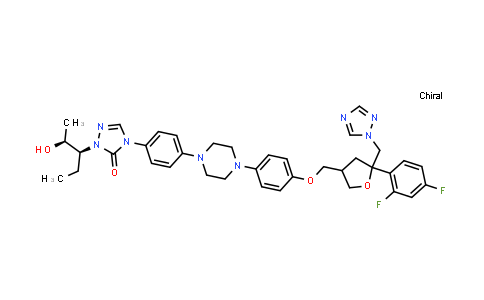 CAS No. 867063-95-4, 4-(4-(4-(4-((5-((1H-1,2,4-triazol-1-yl)methyl)-5-(2,4-difluorophenyl)tetrahydrofuran-3-yl)methoxy)phenyl)piperazin-1-yl)phenyl)-1-((2S,3S)-2-hydroxypentan-3-yl)-1H-1,2,4-triazol-5(4H)-one