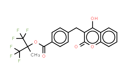 867257-26-9 | 1,1,1,3,3,3-六氟-2-甲基丙烷-2-基 4-[(4-羟基-2-氧代-2H-苯并吡喃-3-yl)甲基]苯甲酸酯