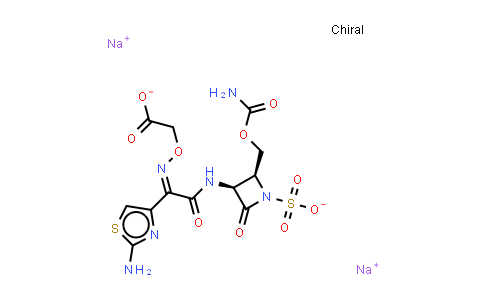 MC575896 | 86832-68-0 | (+)-[[2Z-[2-[[(2S,3S)-2-[[(氨基羰基)氧代]甲基]-4-氧-1-硫代-3-吖丁啶基]氨基]-1-(2-氨基-4-噻唑基)-2-氧代亚乙基]氨基]氧代]乙酸二钠盐