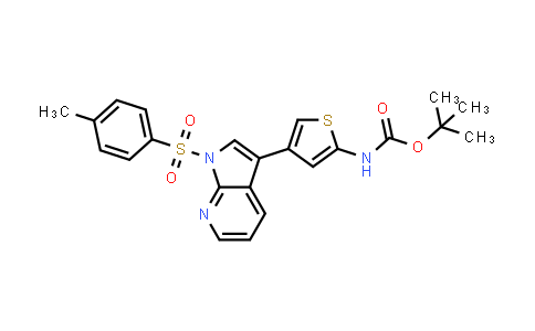 868387-46-6 | Carbamic acid, [4-[1-[(4-methylphenyl)sulfonyl]-1H-pyrrolo[2,3-b]pyridin-3-yl]-2-thienyl]-, 1,1-dimethylethyl ester (9CI)