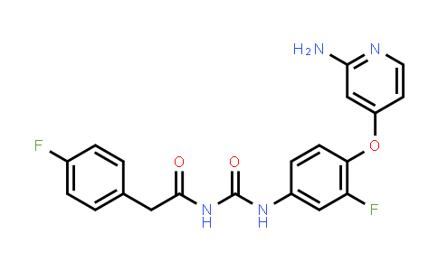 CAS No. 868733-69-1, 1-[4-(2-Aminopyridin-4-yloxy)-3-fluorophenyl]-3-[2-(4-fluorophenyl)acetyl]urea