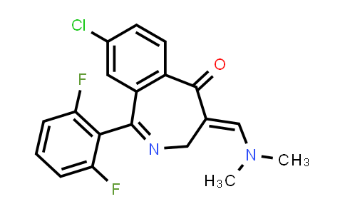 CAS No. 869366-10-9, 8-Chloro-4-((dimethylamino)methylene)-1-(2,6-difluorophenyl)-3,4-dihydro-benzo[c]azepin-5-one